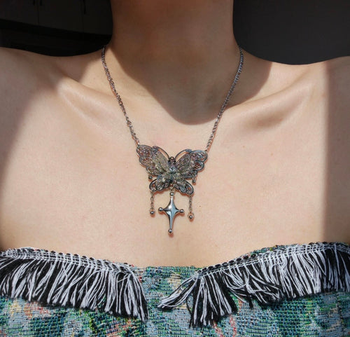 Butterfly Alloy Necklace,Lumivault.