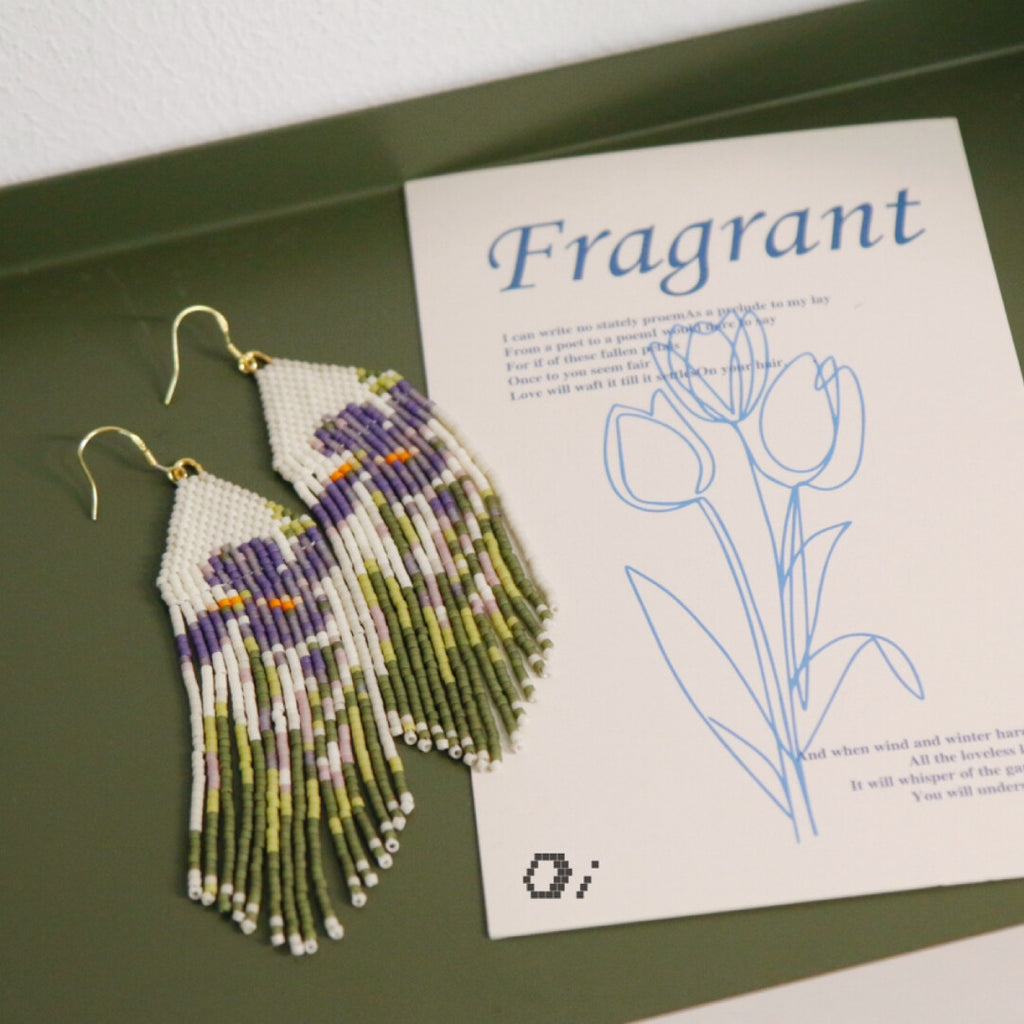 Iris MIYUKI Beaded Earrings,Lumivault.