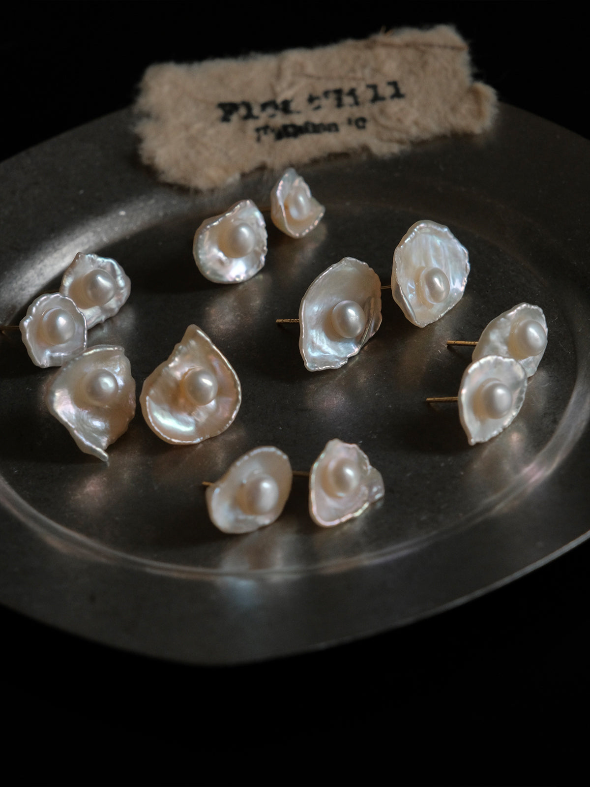 Irregular Baroque Freshwater Pearl Earrings,Lumivault.
