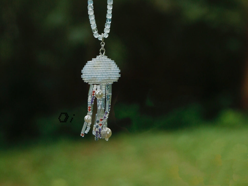 Jellyfish MIYUKI Beaded Necklace,Lumivault.