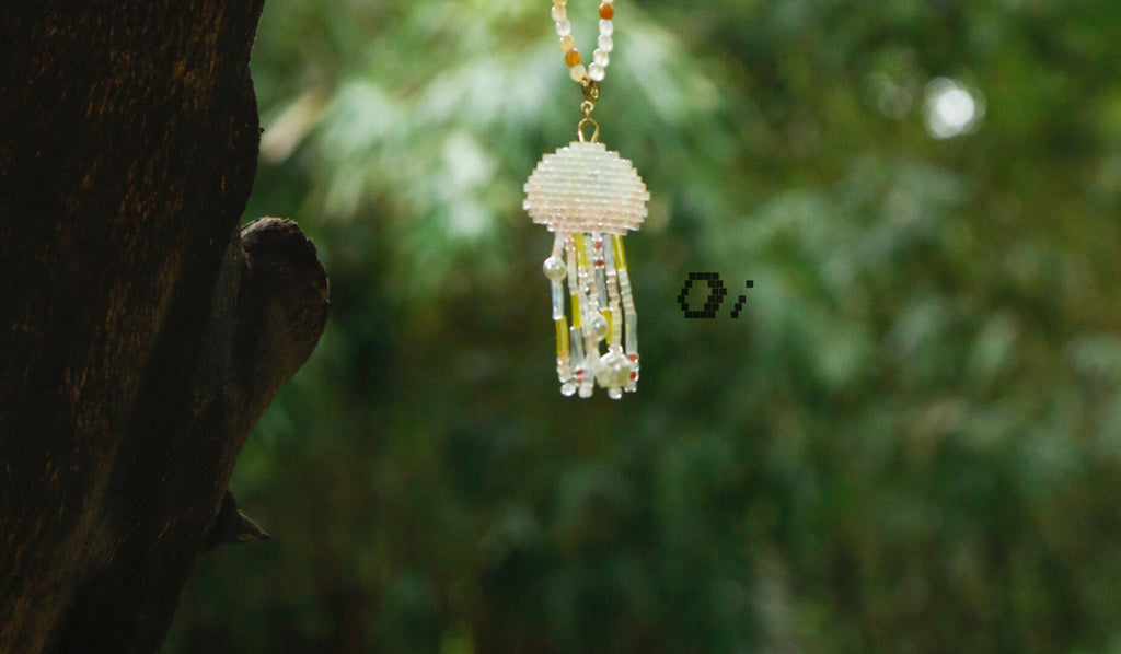 Jellyfish MIYUKI Beaded Necklace,Lumivault.