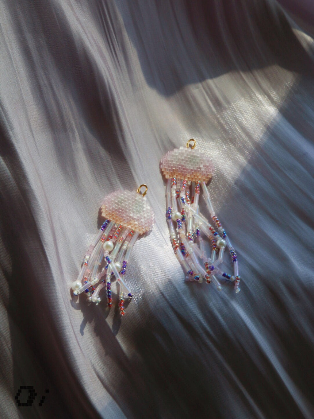 Jellyfish MIYUKI Beaded Earrings,Lumivault.