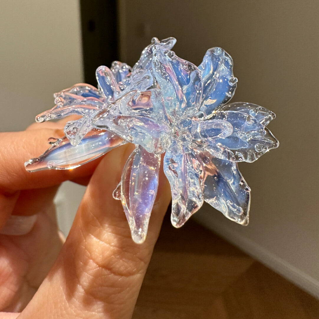 Flamework Glass Lily Ring,Lumivault.