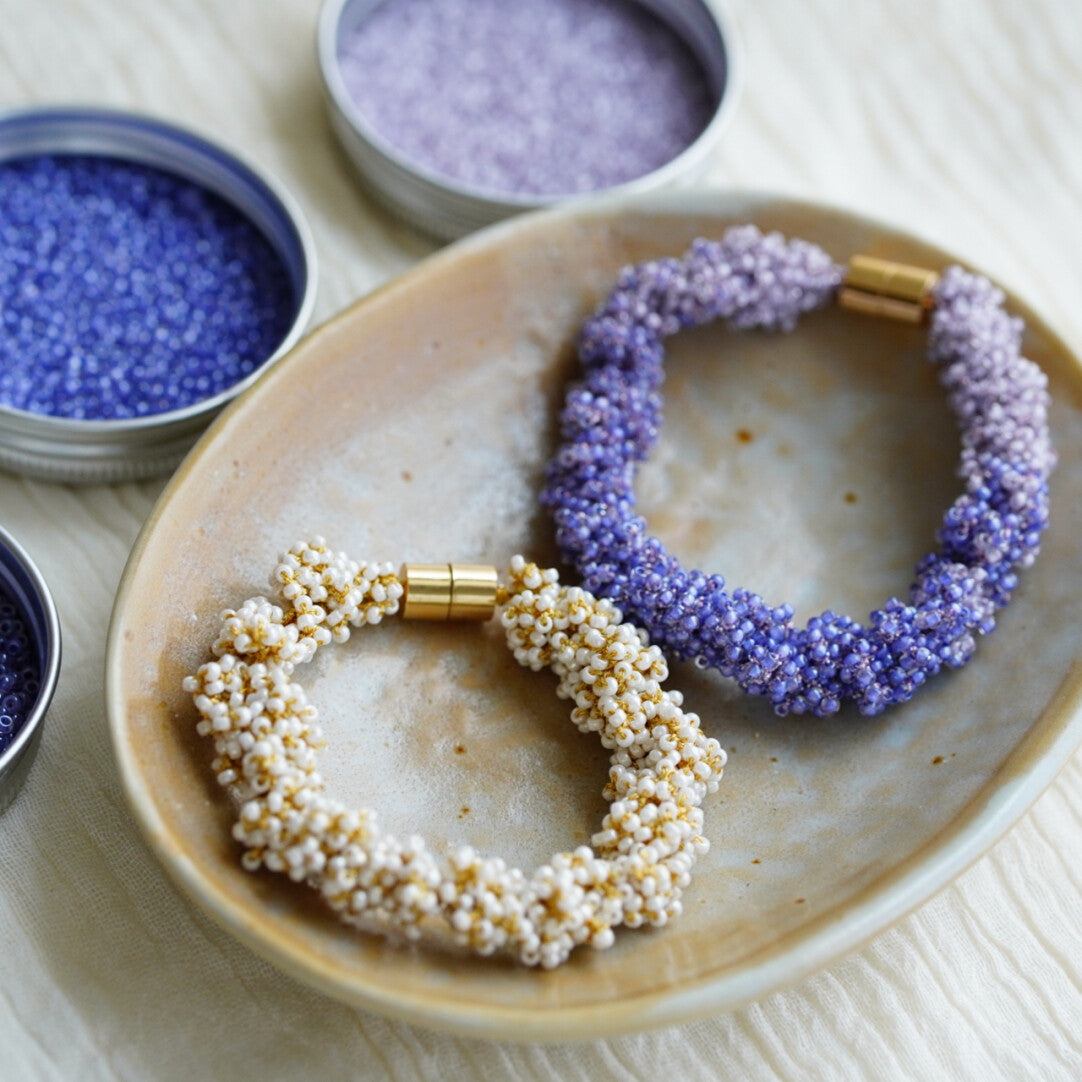 Light Color Beaded Bracelet,Lumivault.