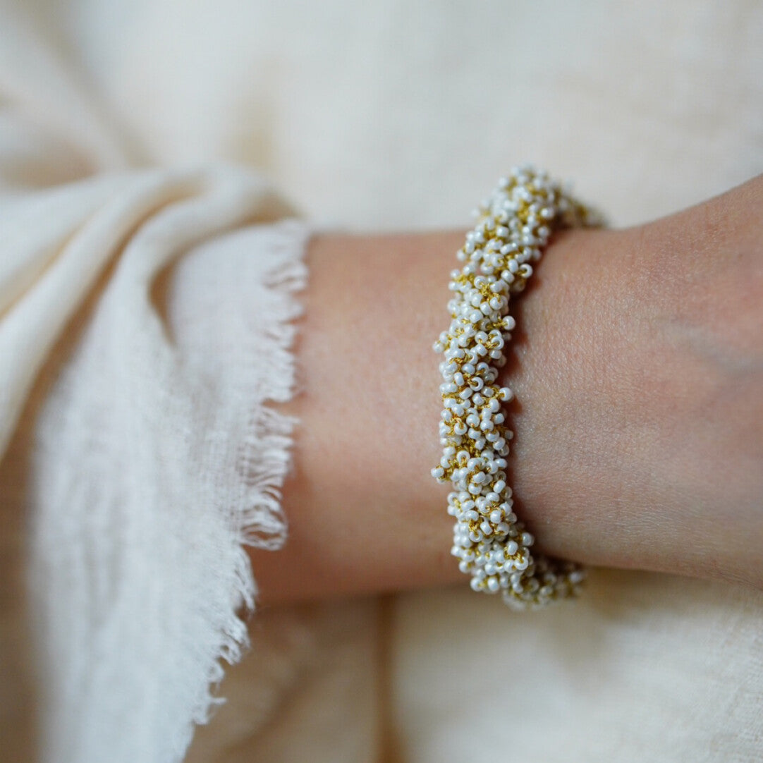 Light Color Beaded Bracelet,Lumivault.