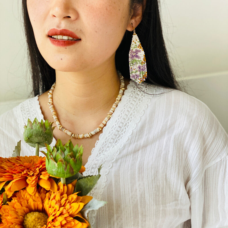 Like Flowers In The Wild MIYUKI Beaded Earrings - Lumivault