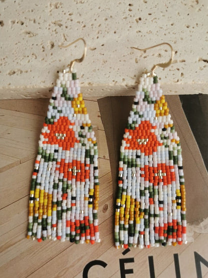 Like Flowers In The Wild MIYUKI Beaded Earrings