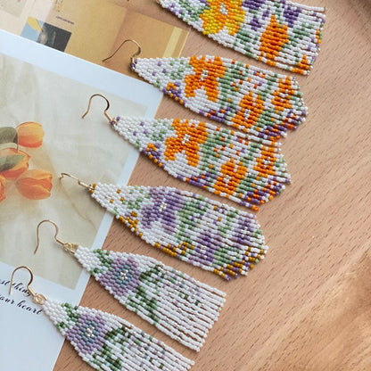 Like Flowers In The Wild MIYUKI Beaded Earrings