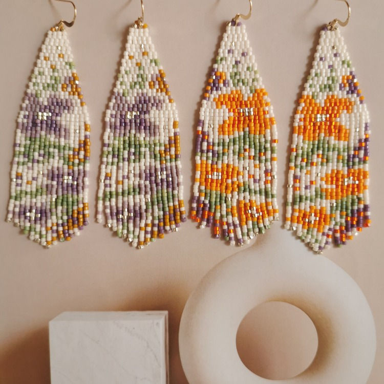 Like Flowers In The Wild MIYUKI Beaded Earrings
