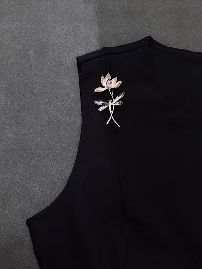 Lotus Dragonfly Brooch