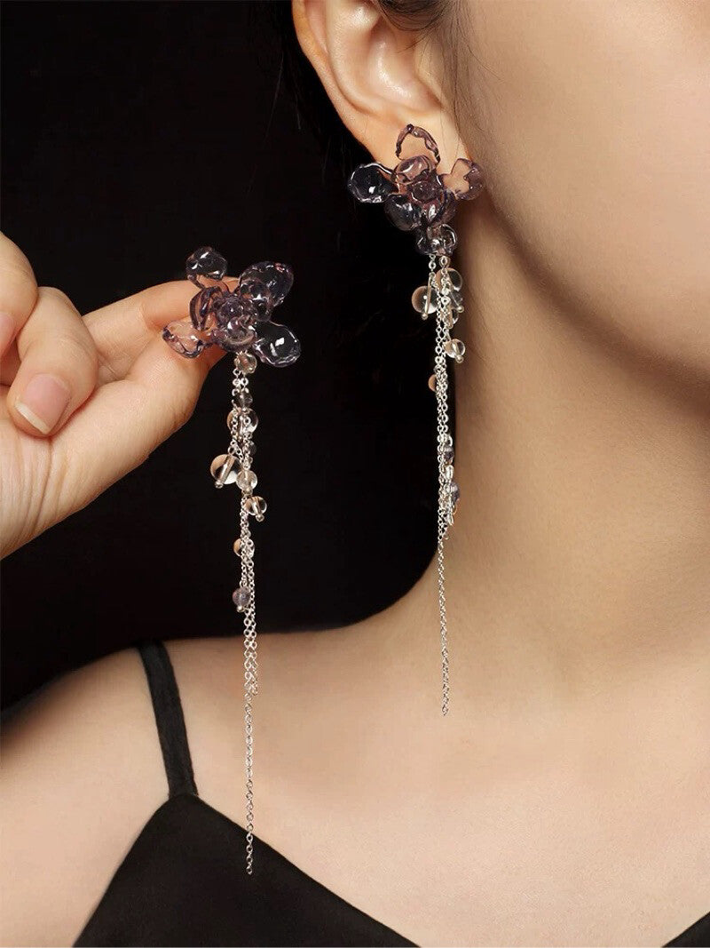 Magnolia Tassel Earrings,Lumivault.