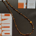 Maillard Caramel Tiger's Eye Beaded Necklace,Necklace,Lumivault.