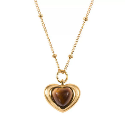 Maillard Tiger's Eye Beaded Necklace,Lumivault.