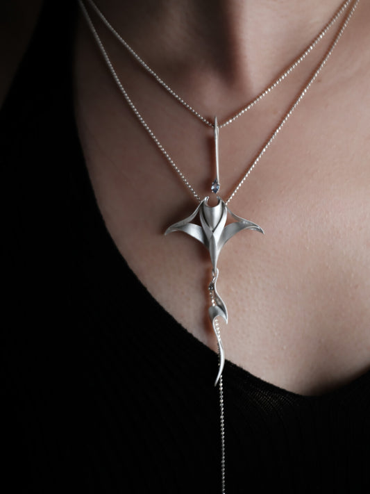 Manta Ray Stacking Necklace