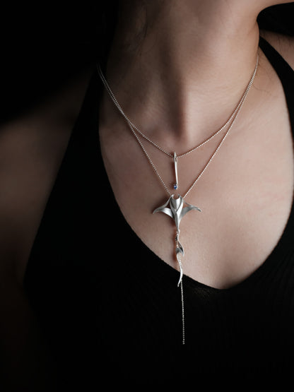 Manta Ray Stacking Necklace