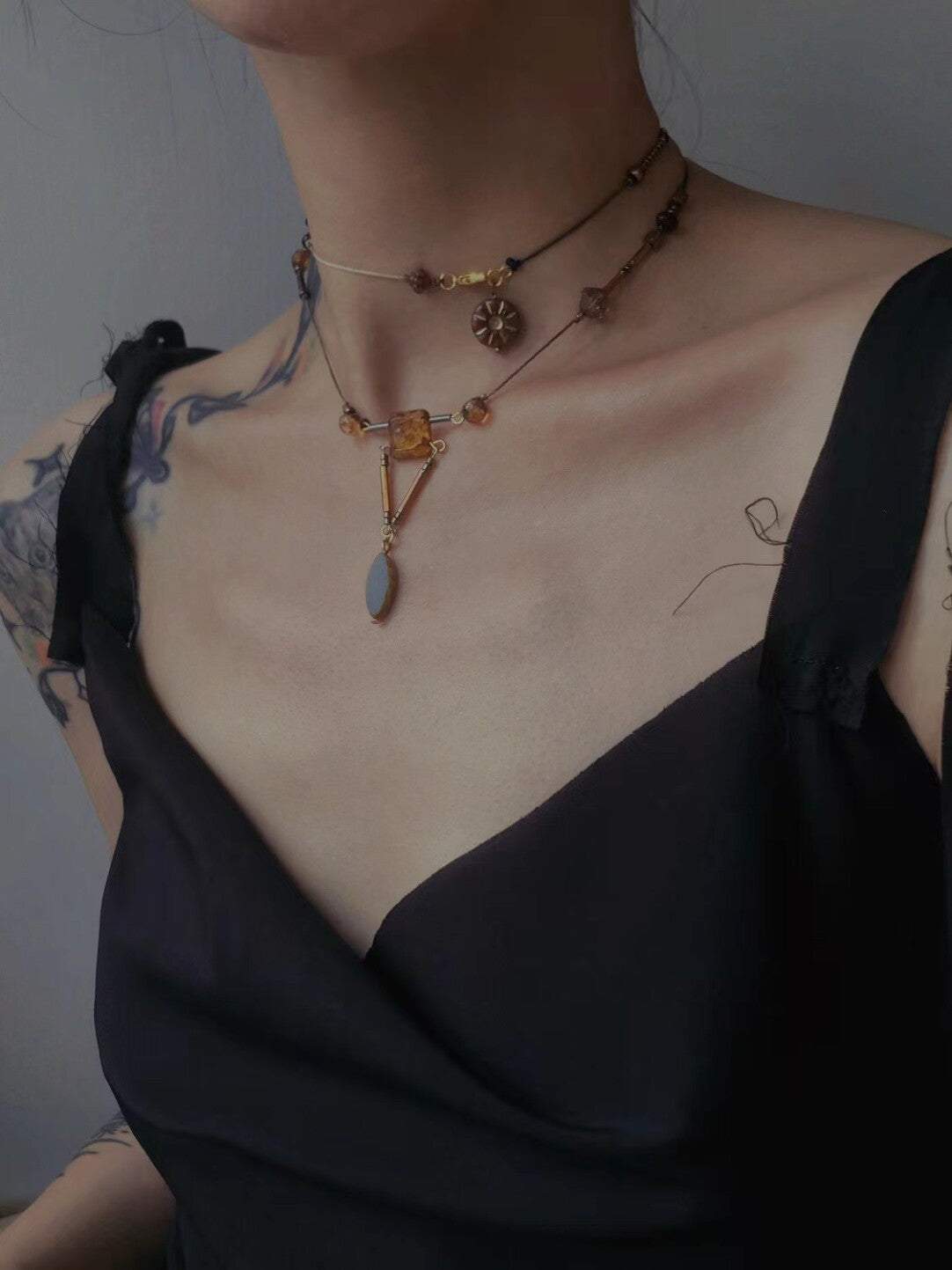 Medea Beaded Stacking Necklace - Lumivault