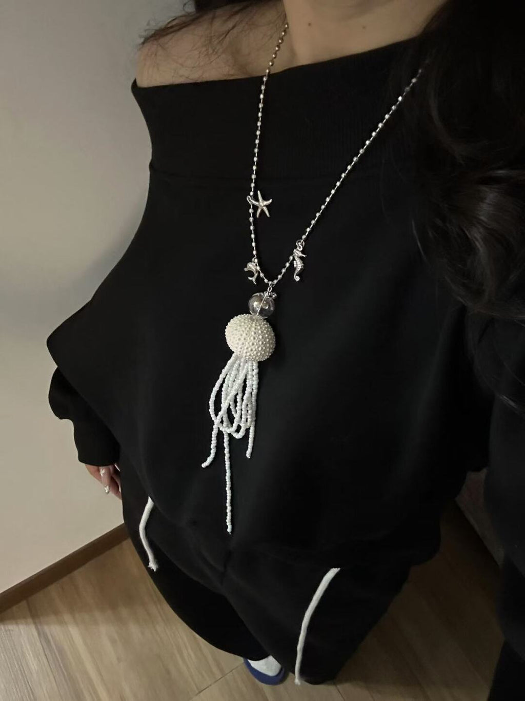 Medusa Jellyfish Necklace,Lumivault.