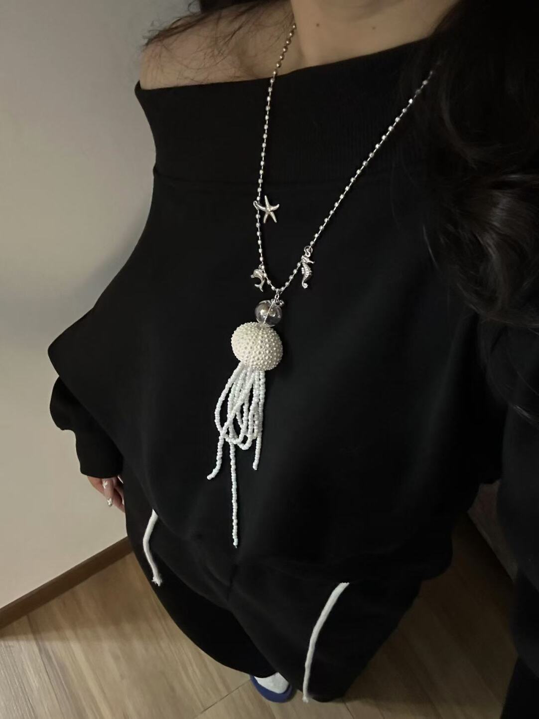 Medusa Jellyfish Necklace,Lumivault.