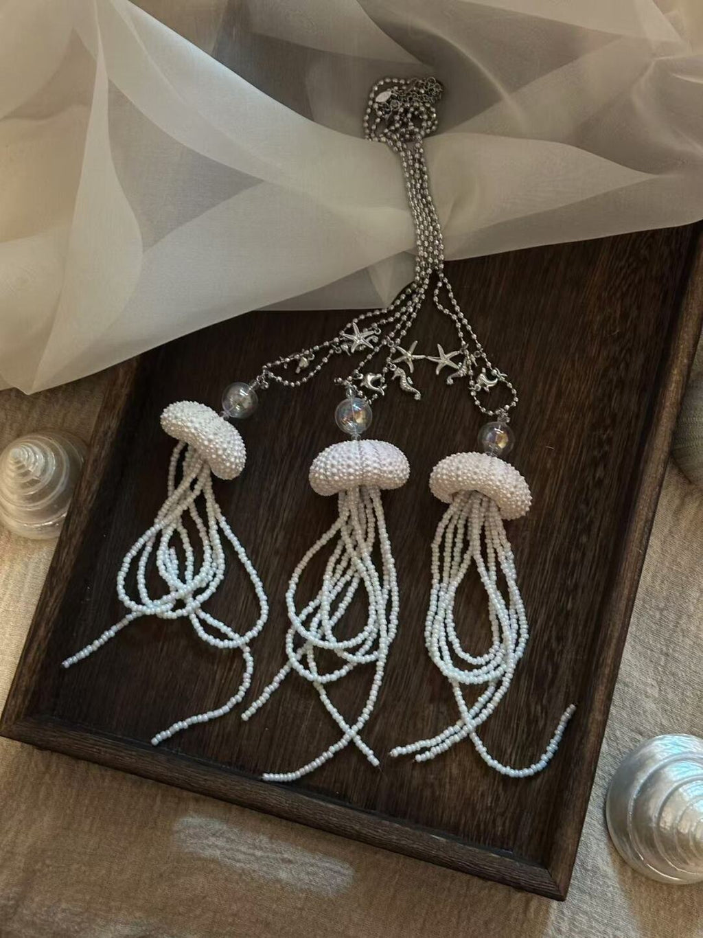 Medusa Jellyfish Necklace,Lumivault.