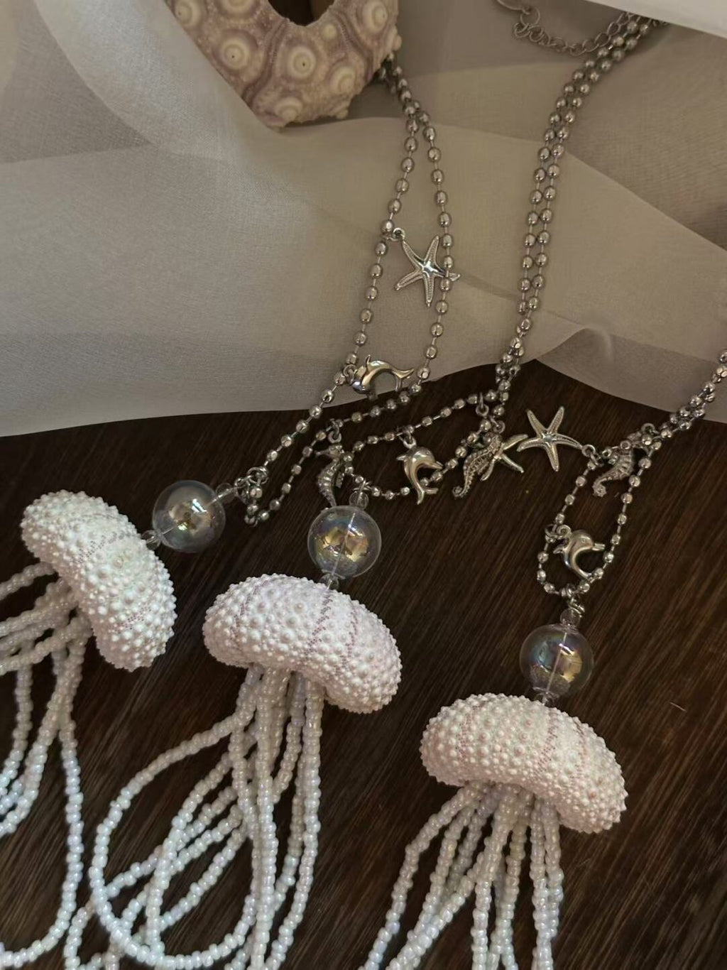 Medusa Jellyfish Necklace,Lumivault.