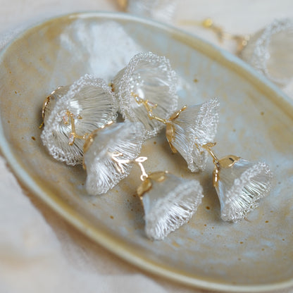 Metal Wire Lily of the Valley Flower Earrings