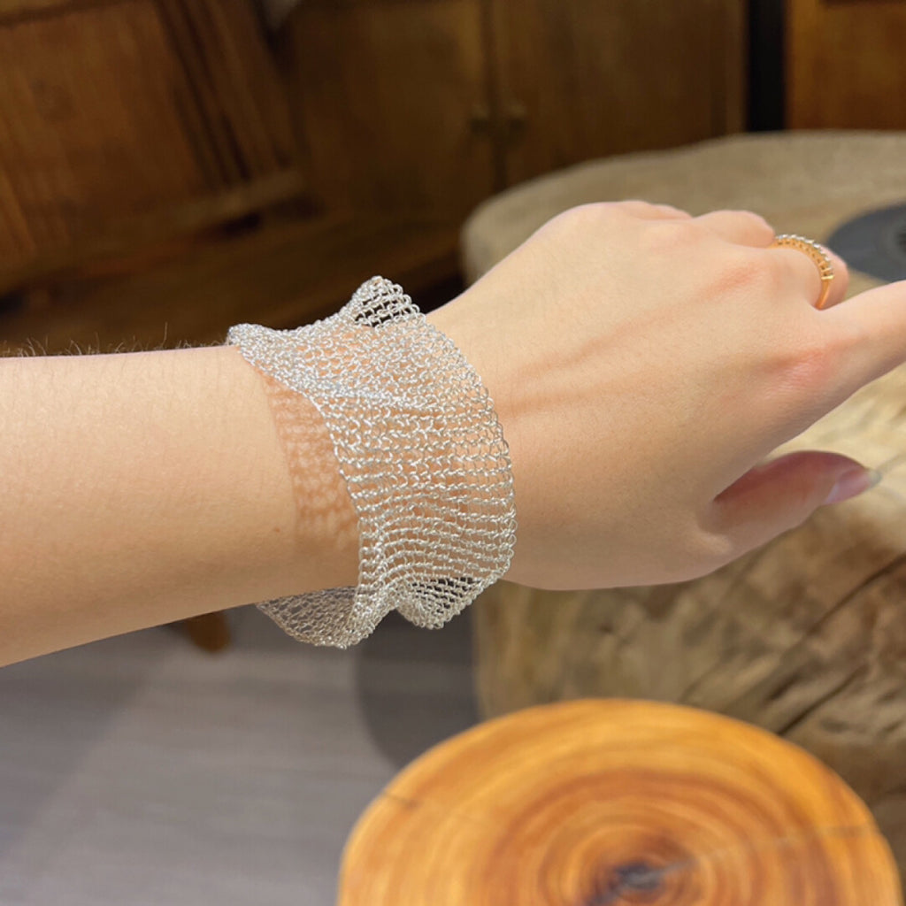Metal Woven Hollow Bracelet,Lumivault.