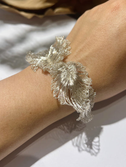 Metal Woven Petal Bracelet
