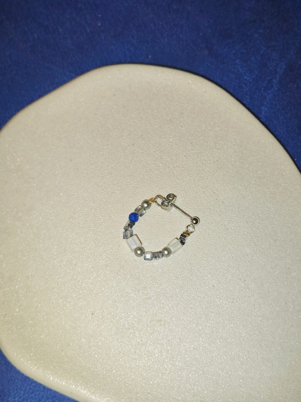 Metallic Minimalist Beaded Earring,Lumivault.