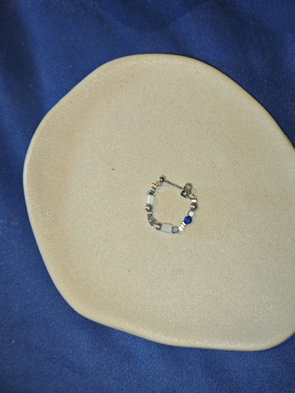 Metallic Minimalist Beaded Earring,Lumivault.