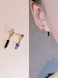 Mini Blue Black Earrings,Lumivault.