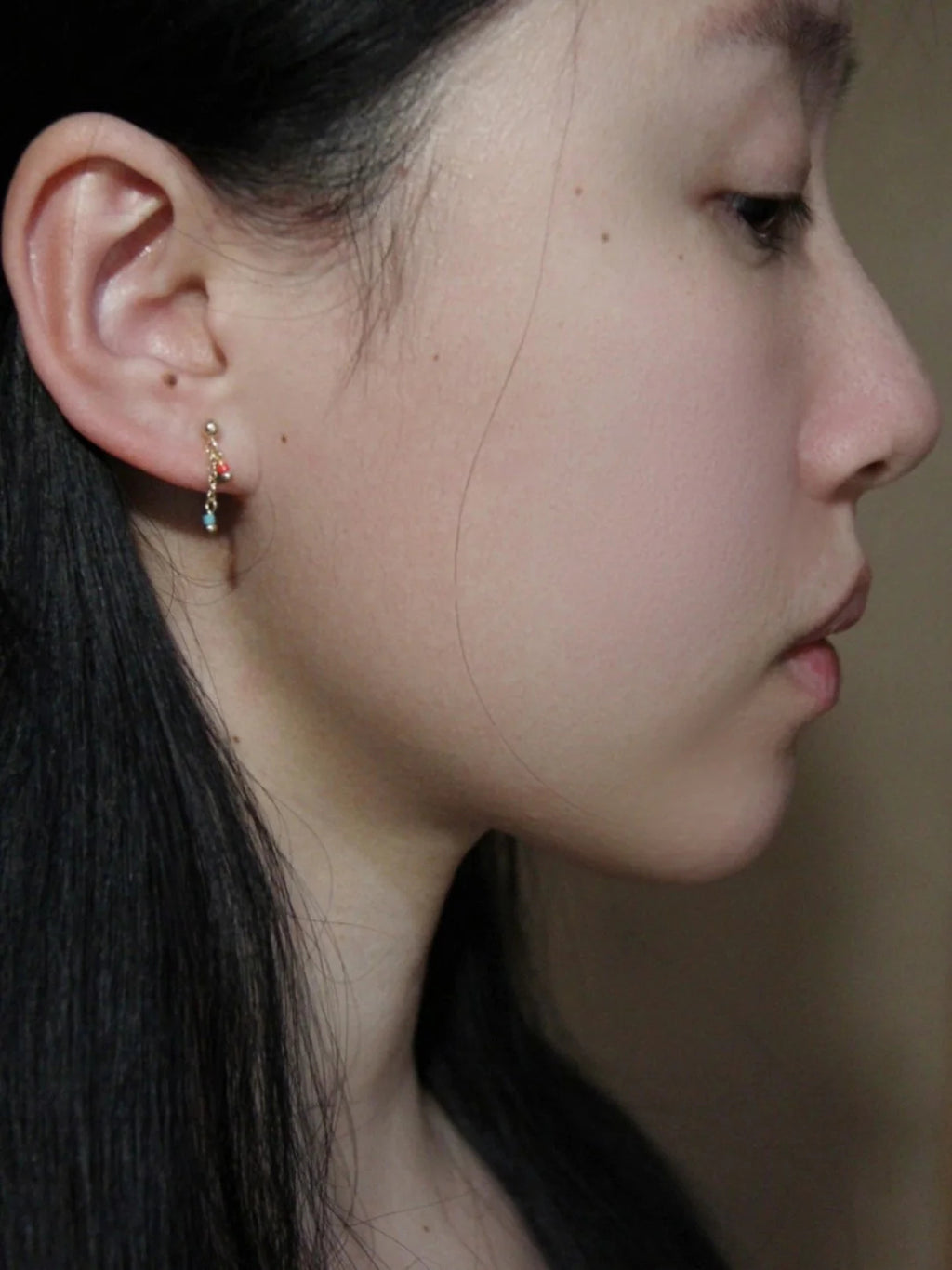 Mini Blue Red Earrings,Lumivault.