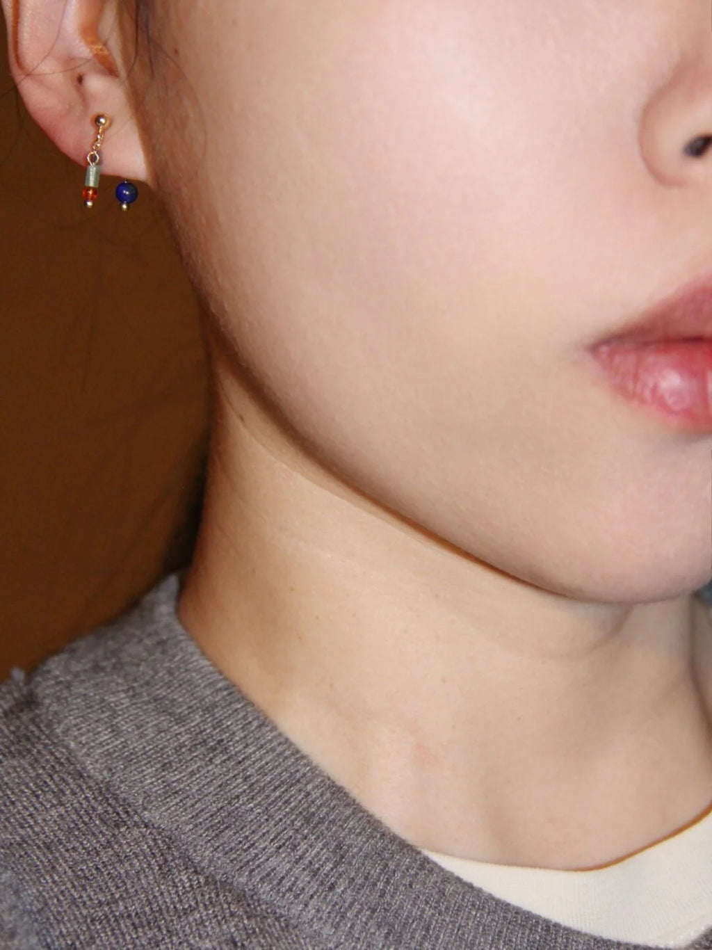 Mini Blue Red Earrings,Lumivault.
