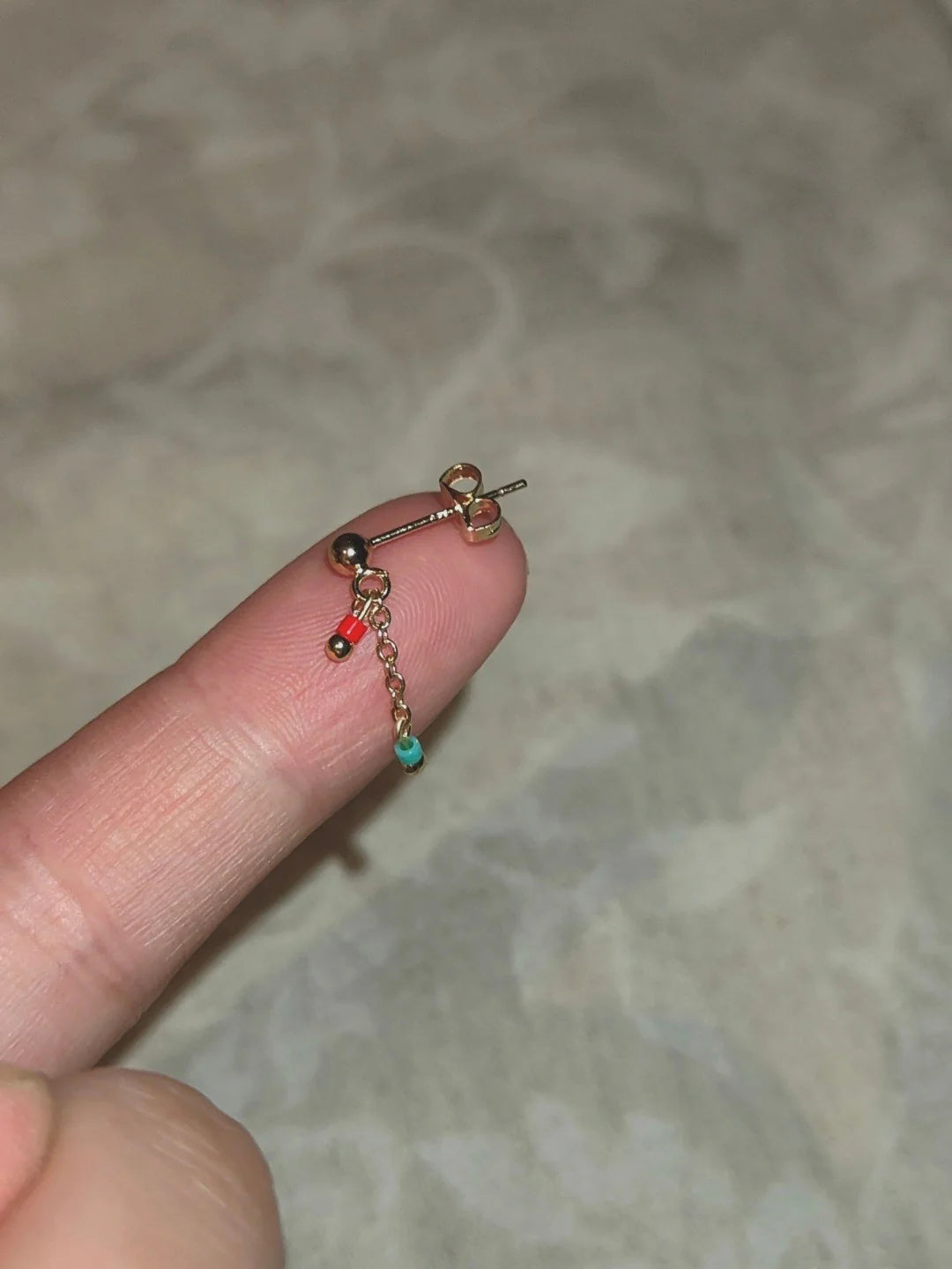 Mini Blue Red Earrings,Lumivault.
