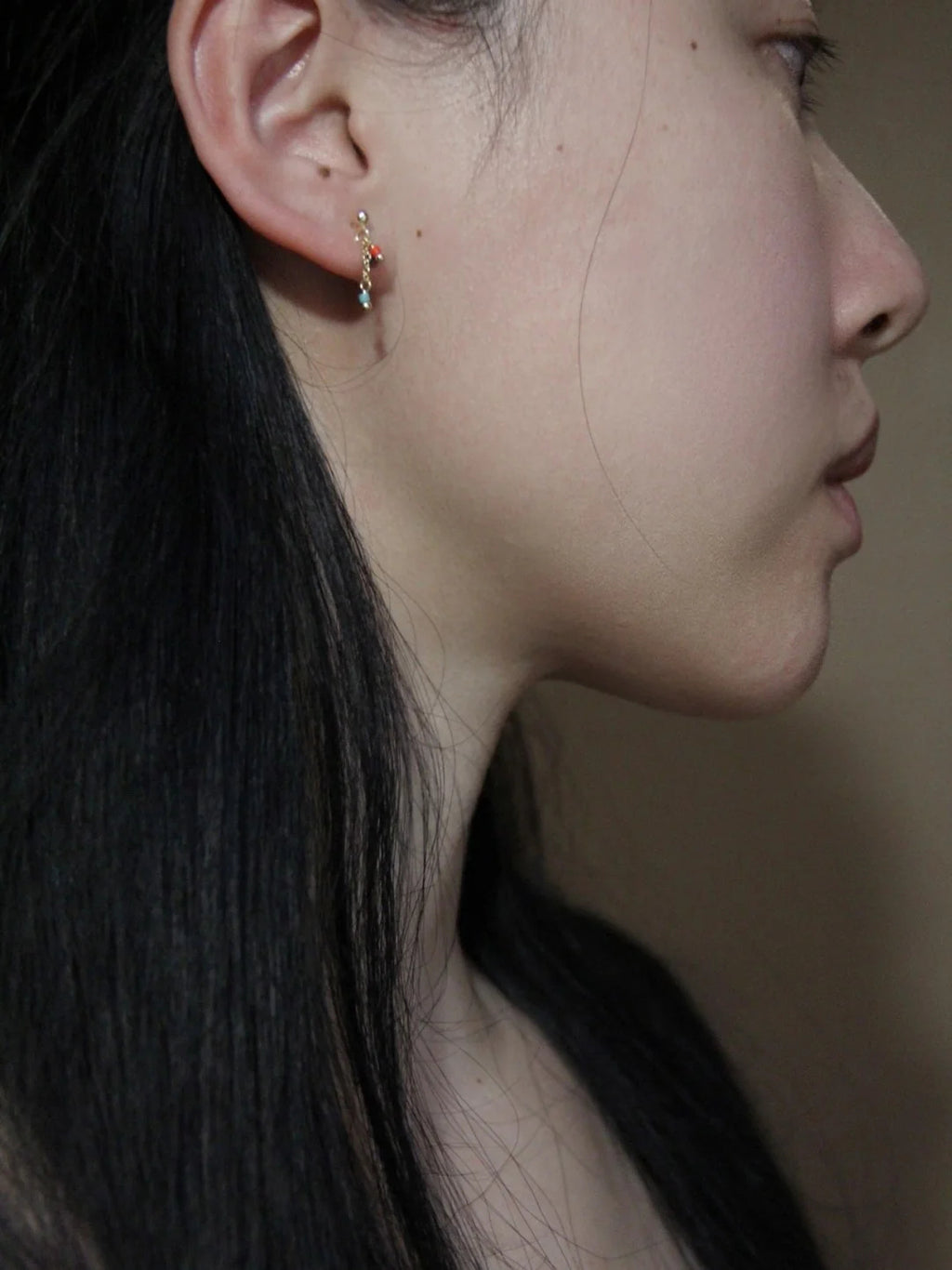 Mini Blue Red Earrings,Lumivault.