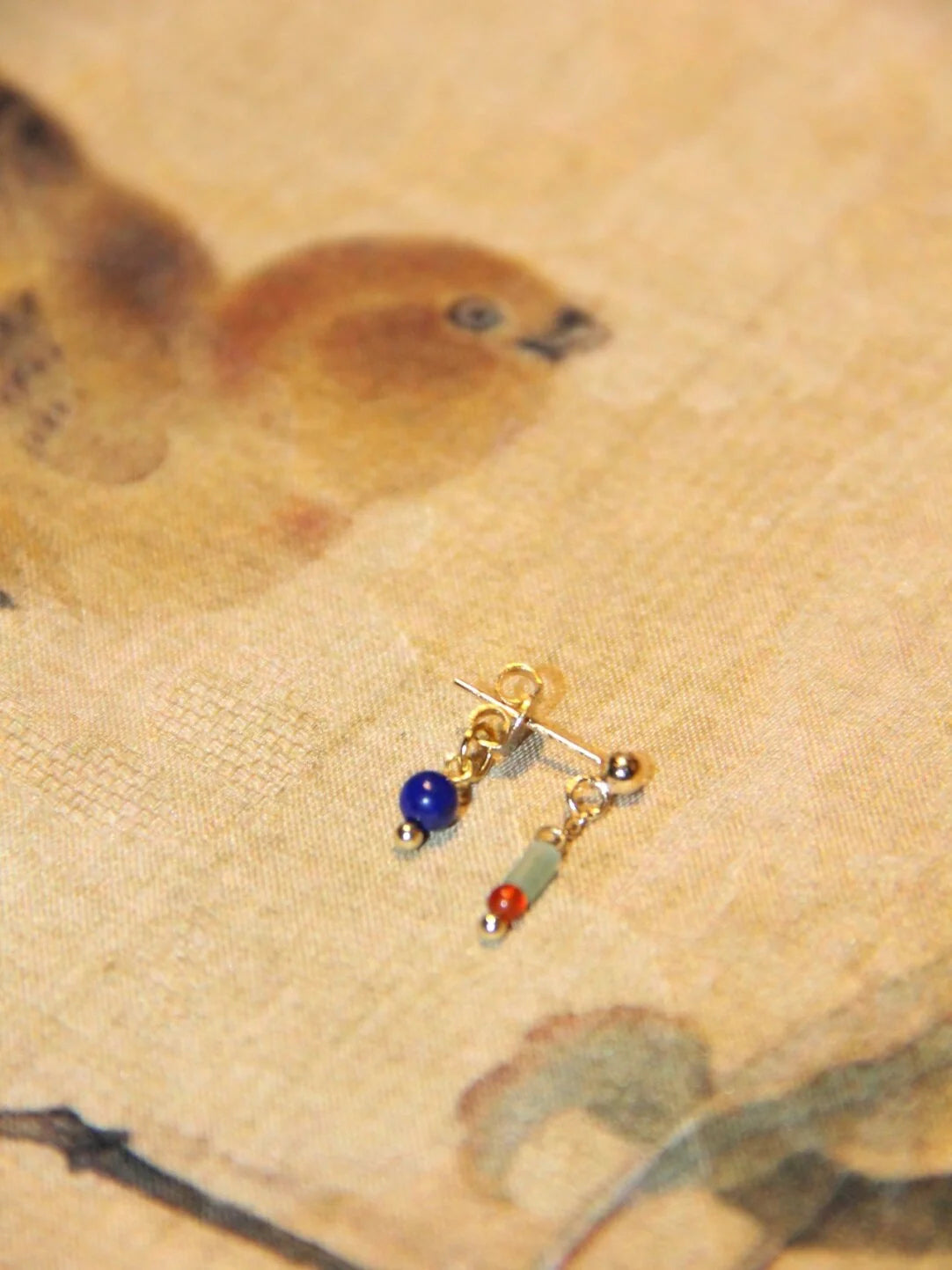 Mini Blue Red Earrings,Lumivault.