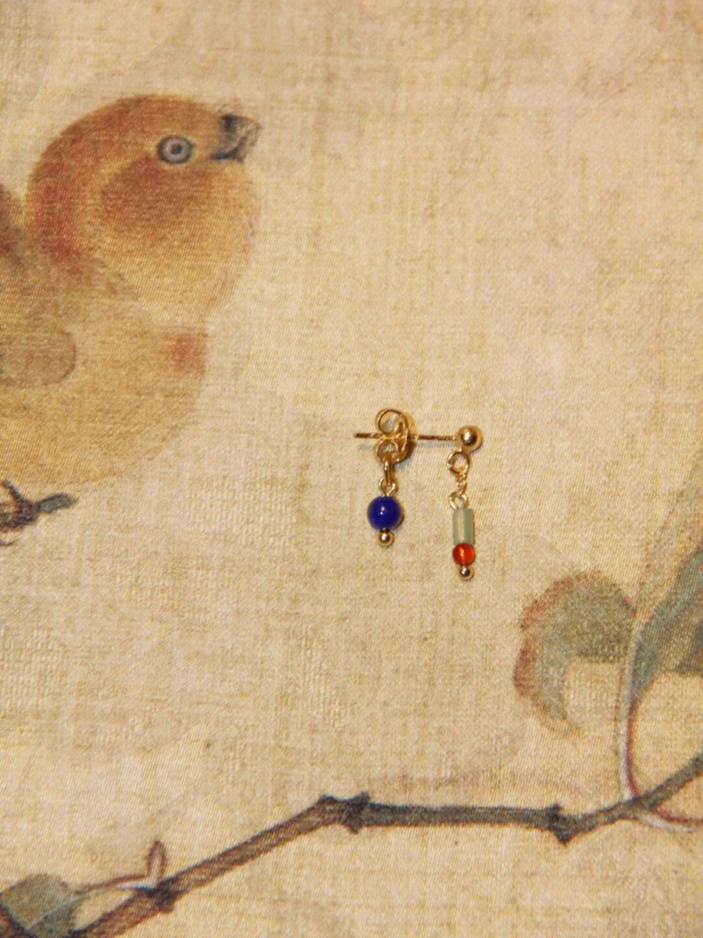 Mini Blue Red Earrings,Lumivault.