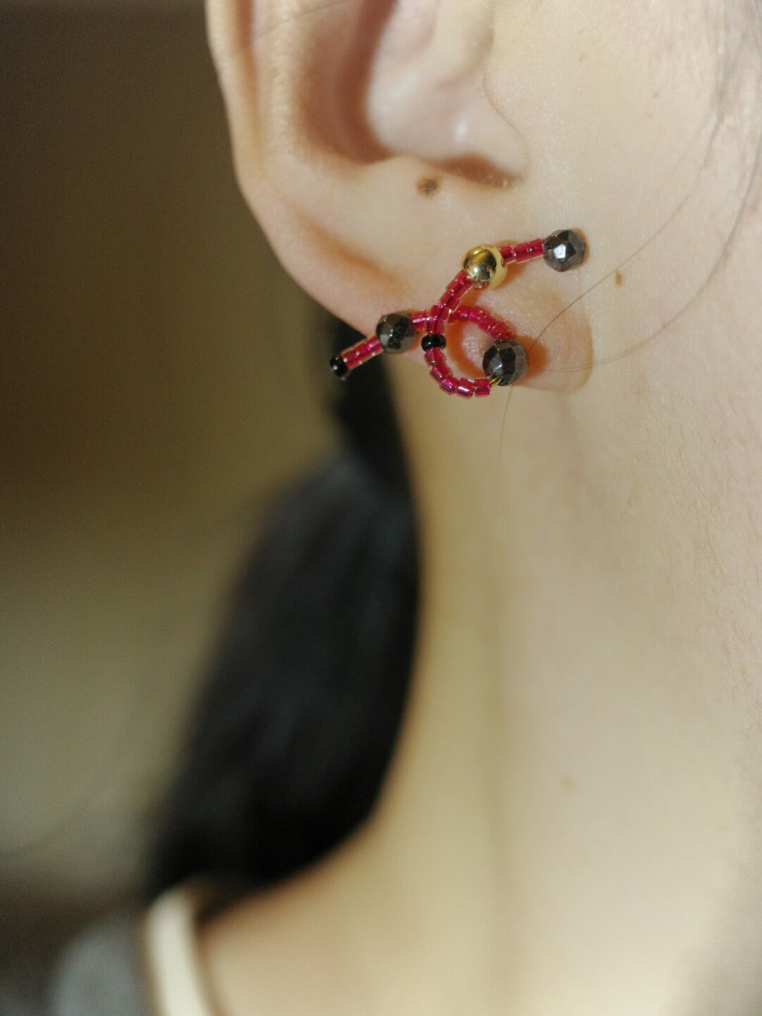 Mini Pink Knot Stud Earrings,Lumivault.