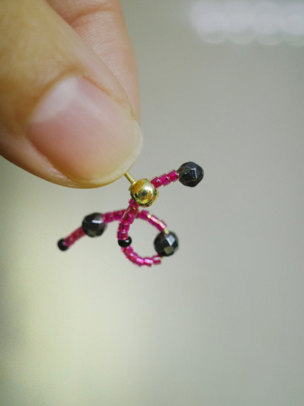 Mini Pink Knot Stud Earrings,Lumivault.