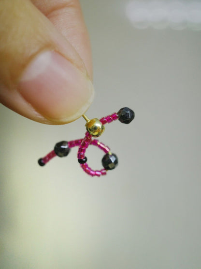 Mini Pink Knot Stud Earrings