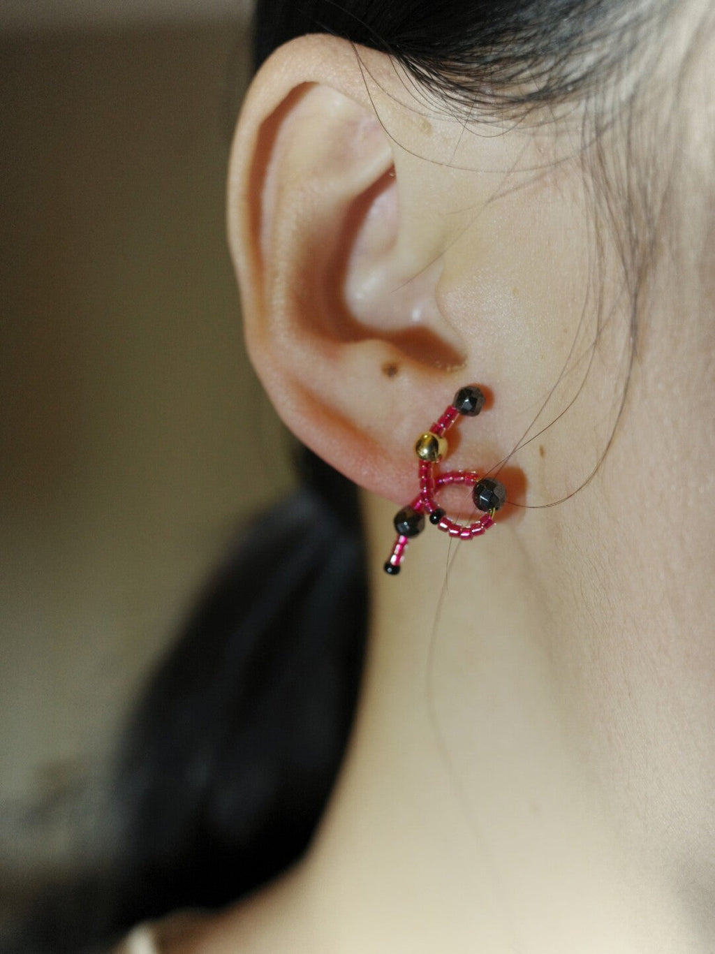 Mini Pink Knot Stud Earrings,Lumivault.