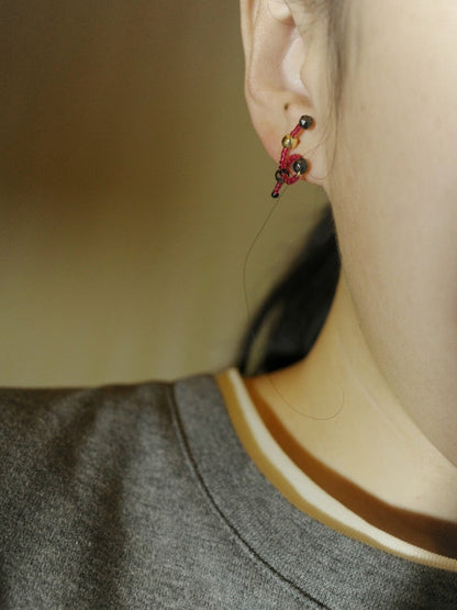 Mini Pink Knot Stud Earrings