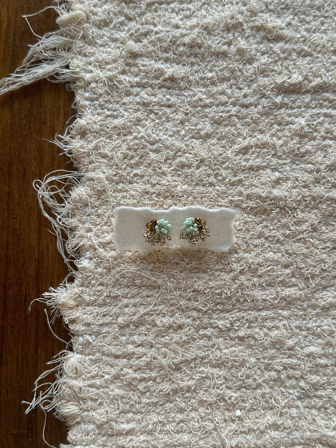 Mint Chocolate Handmade Beaded Earrings,Lumivault.