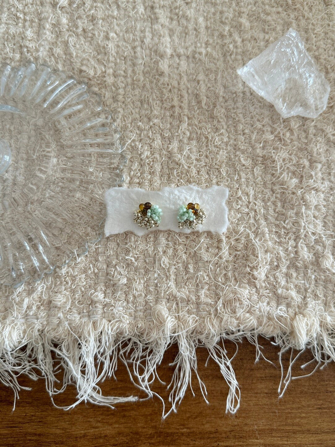 Mint Chocolate Handmade Beaded Earrings,Lumivault.
