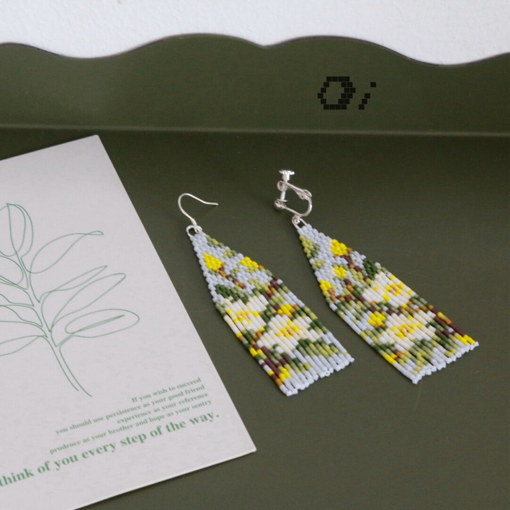 Monet Garden Lemon Blossom Earrings,Lumivault.