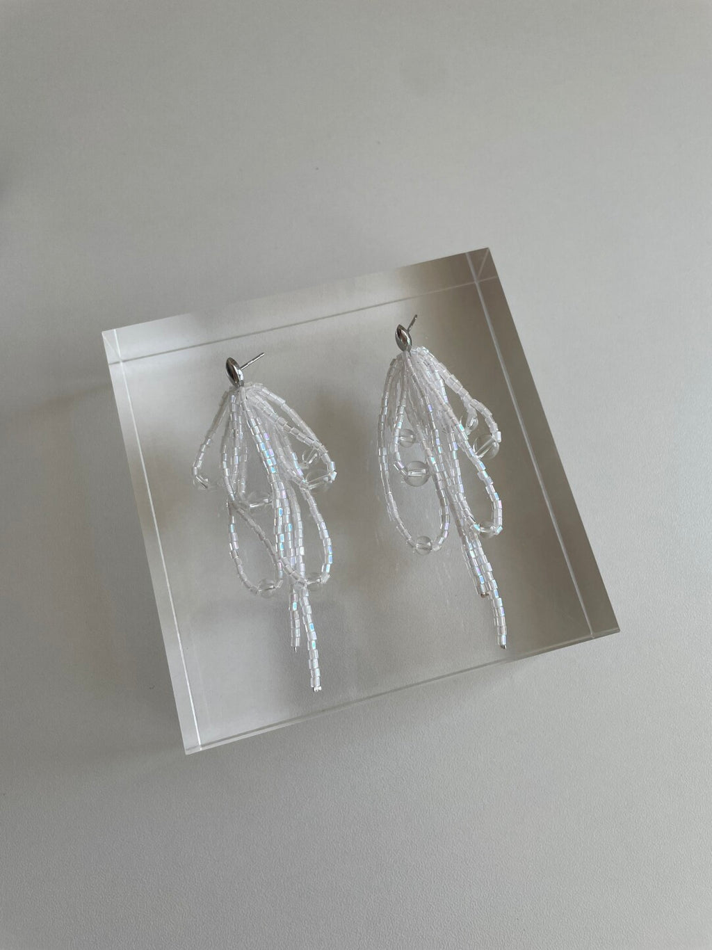 Moonlight Tassel Beaded Earrings,Lumivault.
