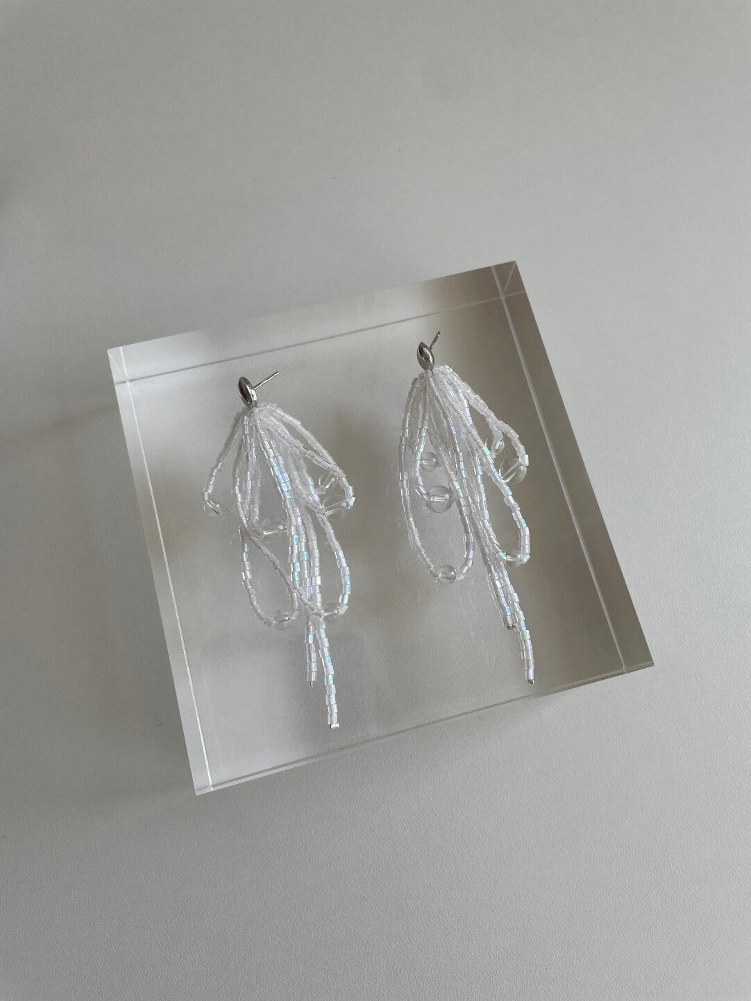 Moonlight Tassel Beaded Earrings,Lumivault.