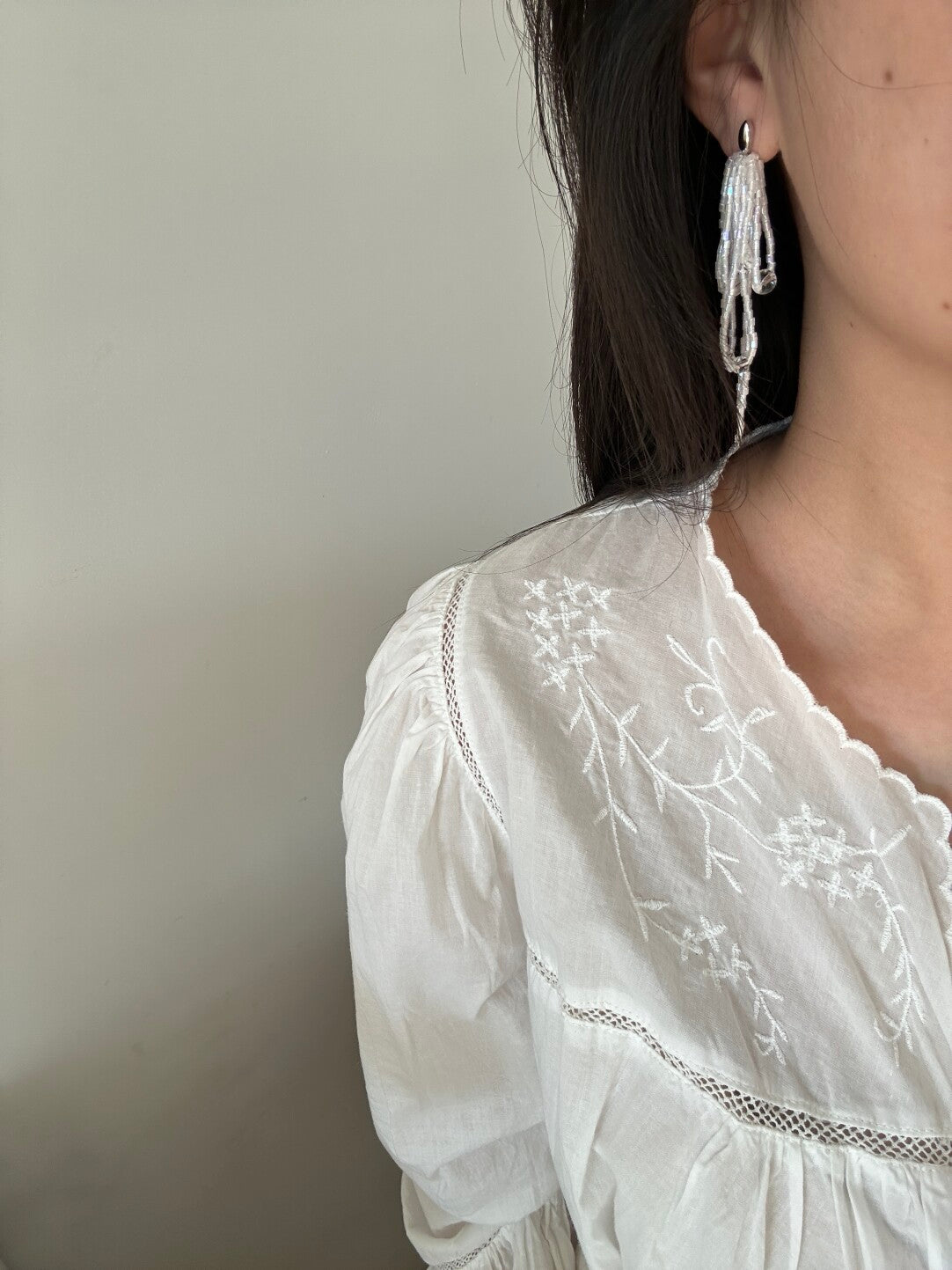 Moonlight Tassel Beaded Earrings,Lumivault.