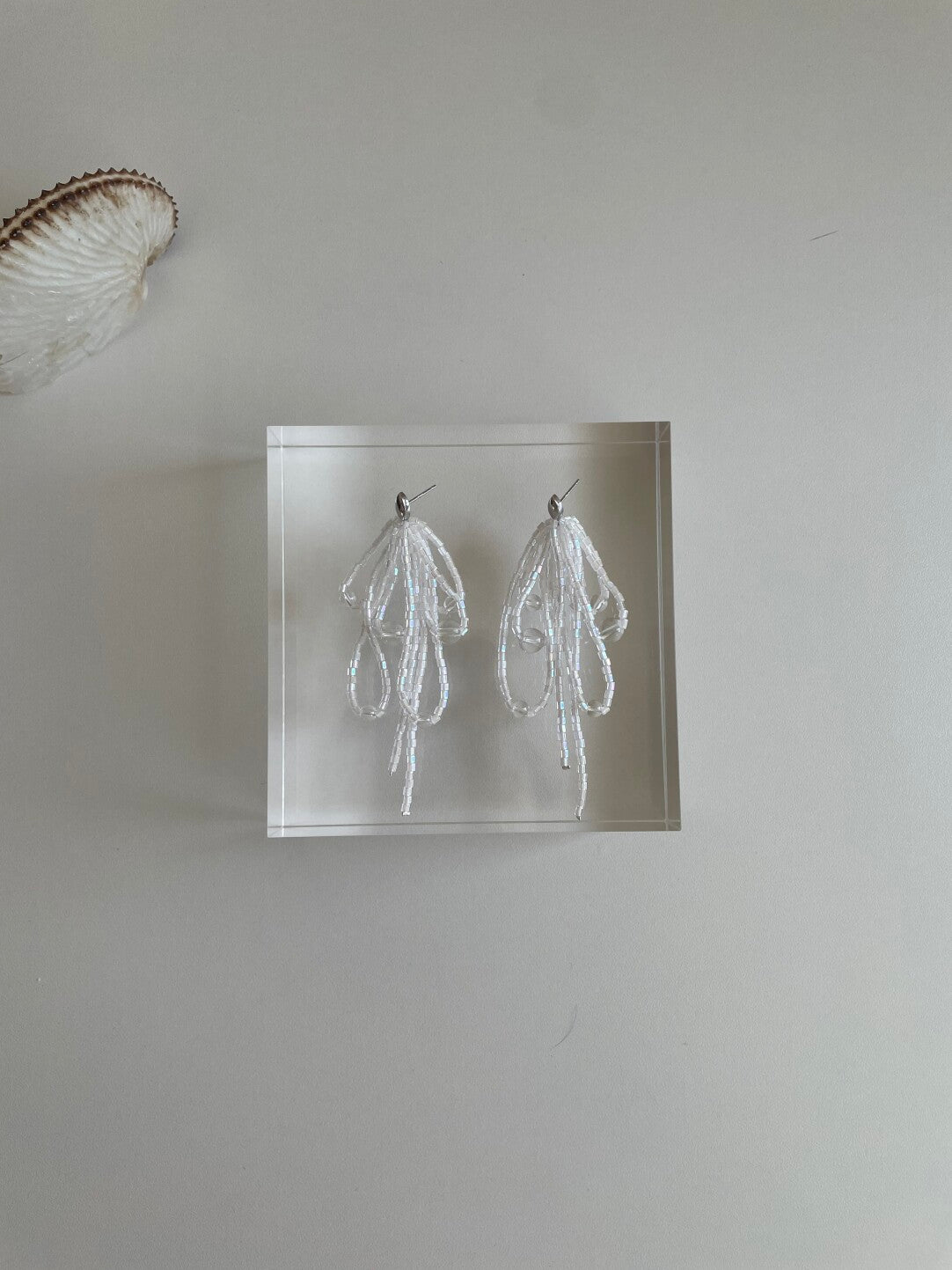 Moonlight Tassel Beaded Earrings,Lumivault.