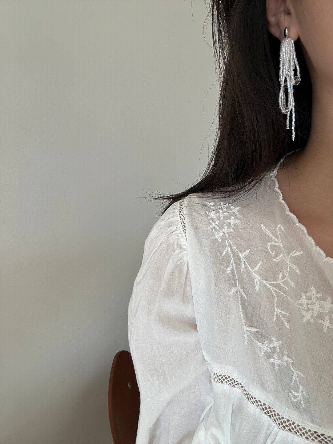 Moonlight Tassel Beaded Earrings,Lumivault.