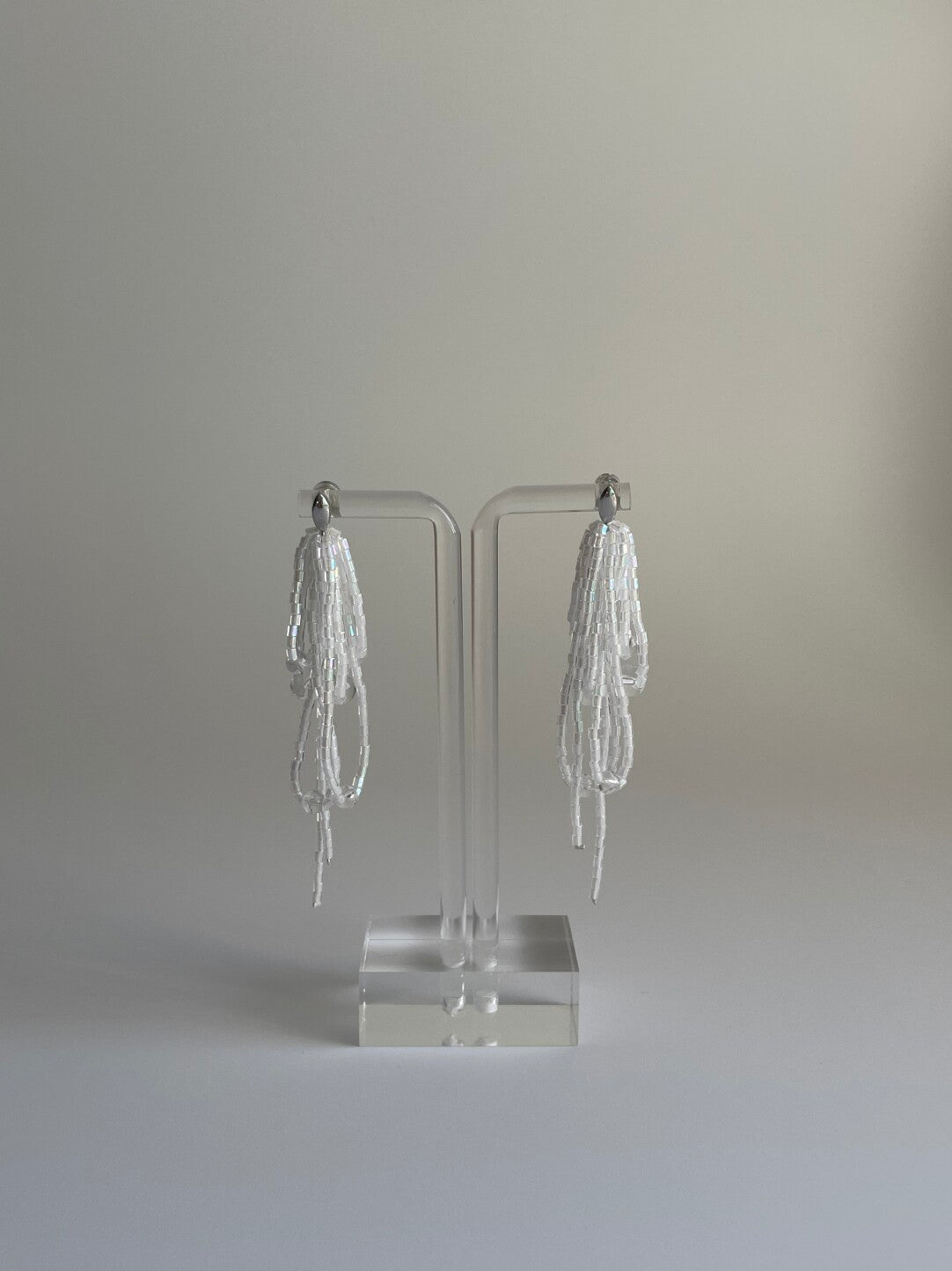 Moonlight Tassel Beaded Earrings,Lumivault.